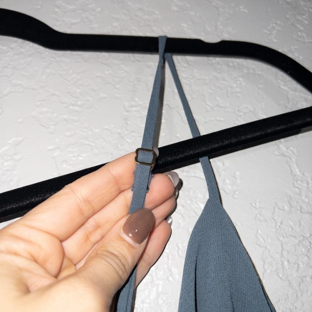 Show Me Your MuMu Slate Blue Slip Midi Dress - Picture 9 of 10
